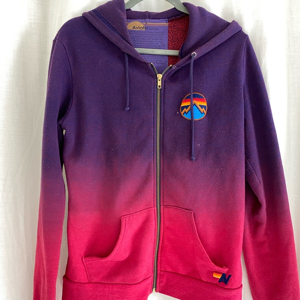 Aviator Nation Sweatshirt / Hoodie pink/ purple